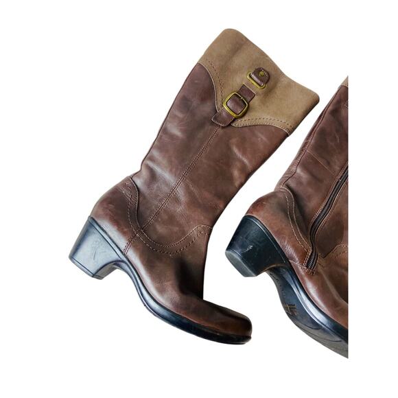 Clarks Ingalls Womens Delaware Leather Tall Equestrian Riding Boots Browns 7M - Picture 4 of 11